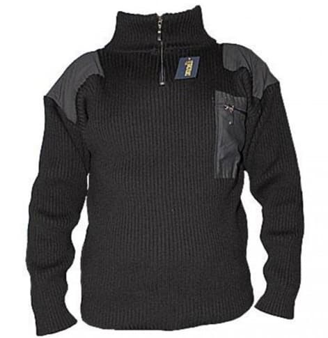 Crni zimski džemper Military Veličina S