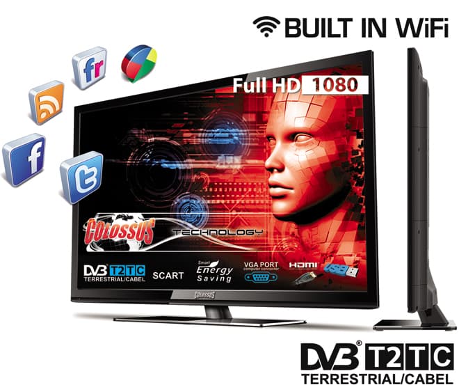Smart LED Televizor Colossus DVB-T2 39inča WiFi FullHD CSS-10100S