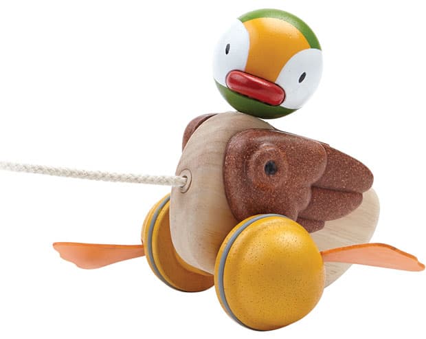Plan Toys Drvena igračka na povlačenje Patka 5677