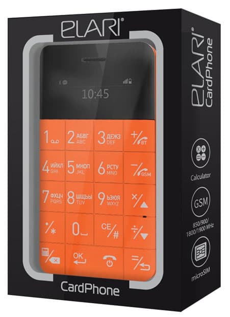 Elari CardPhone Mobilni telefon veličine kreditne kartice narandžasti ELCPORG