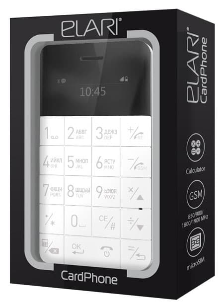 Elari CardPhone Mobilni telefon veličine kreditne kartice beli ELCPWHT
