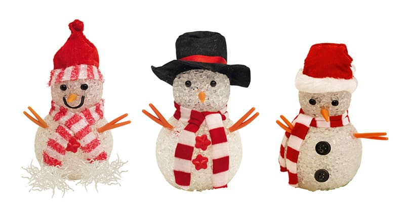 Svetleći Sneško Belić sa multikolor LED diodom 3 kom