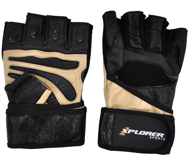 Fitnes rukavice Xplorer bež koža XL 06657