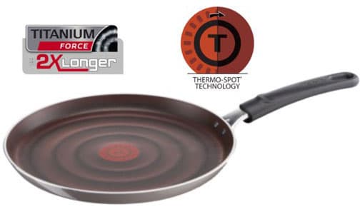 Tefal tiganj za palačinke sa Titanium Force oblogom prečnika 25 cm Pleasure D50410