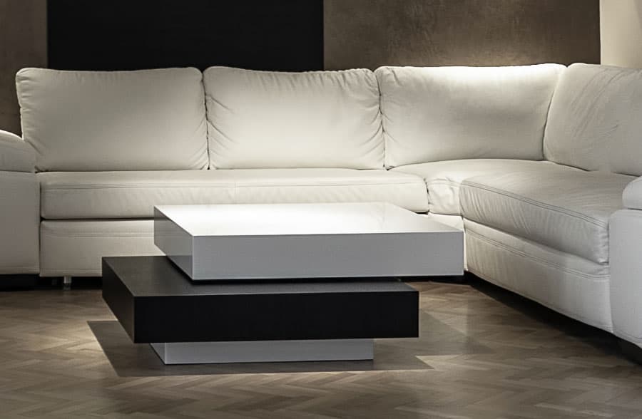 Klub Sto Maxx X Move Belo-Crno 80 x 80 x 35 cm