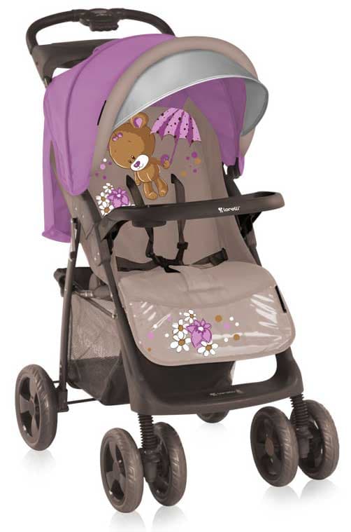 Bertoni Lorelli Kolica Foxy sa prekrivačem Beige n Violet Bear