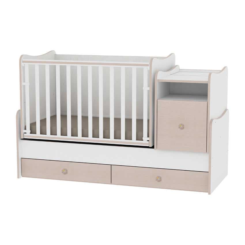 Lorelli Drveni krevetac za bebu Trend Plus White Oak
