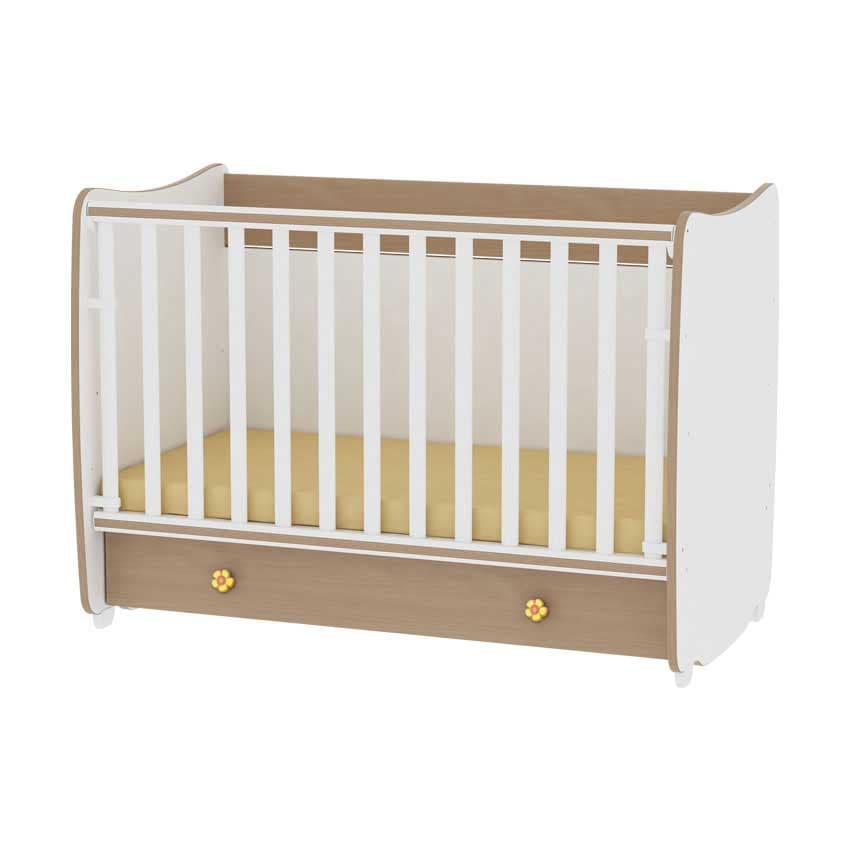 Lorelli Drveni krevetac za bebu Dream White Beech