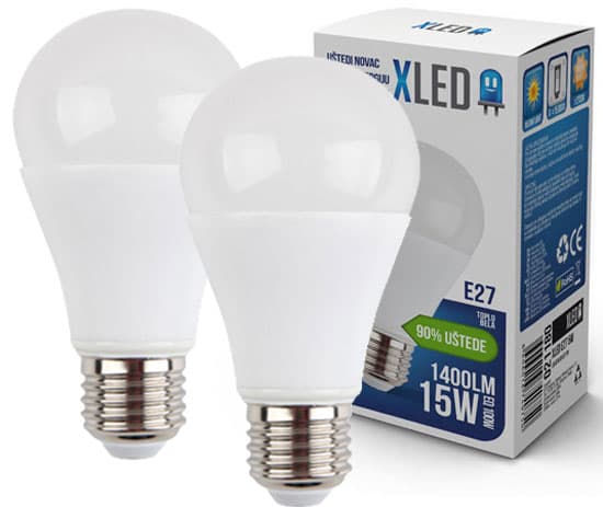 LED Sijalica XLED E27 15W Toplo bela 1400Lm 21177 2kom.