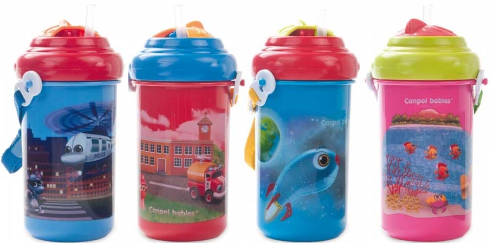 CANPOL Sportska bočica sa slamkom 400ml  4/102