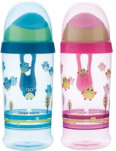 Canpol Bebi bočica 12m+ Non-spill 350 ml Sova 56/513