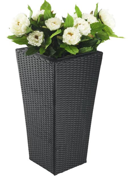 Visoka Saksija Od Ratana Ratio crna