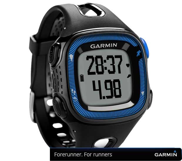Garmin pametni GPS sat Forerunner 15HRM Black-Blue Large 010-01241-50