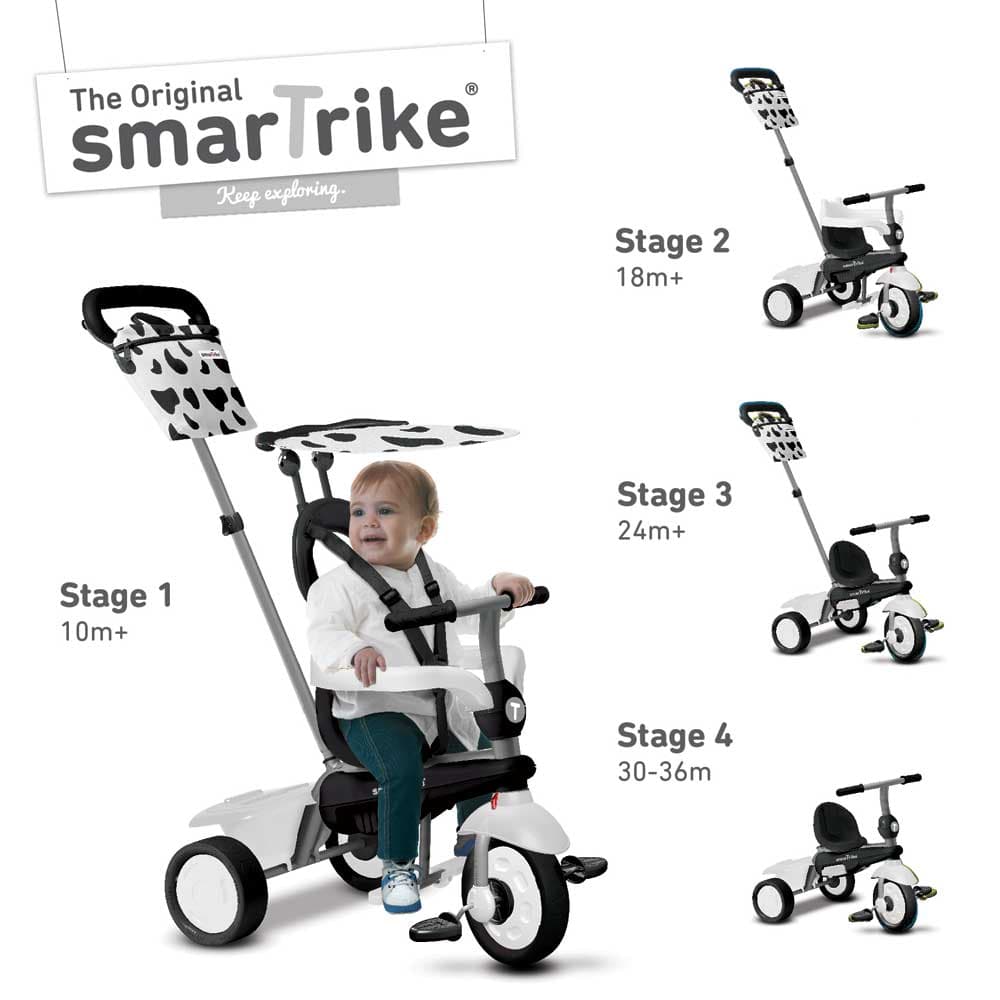 Smart Trike Tricikl 10 - 36 meseci Vanilla White/Black