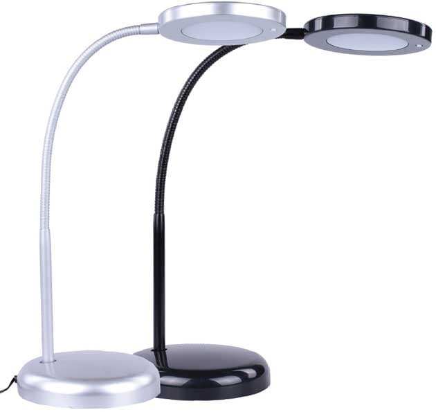 Stona LED lampa Elit+ ELL114 srebrna