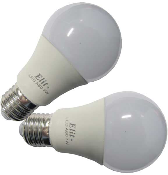 Dve LED A60 sijalice 3000K 7W E27 Elit+ EL 1341