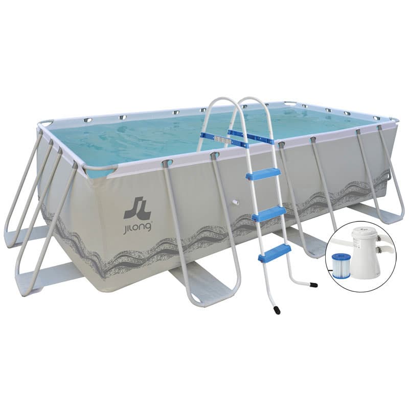 Bazen Ultra Frame 400 x 207 x 122 cm Passaat Grey Sa Pumpom i Merdevinma