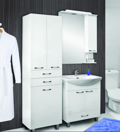 Kupatilski set Lux sa umivaonikom, ogledalom i ormarom