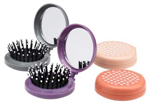 Sklopiva četka za kosu sa ogledalom ljubičasta
