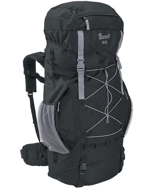 Planinarski ranac Brandit Aviator sa ojačanjima 65 litara crni BR 8016 01