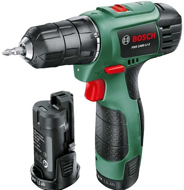 Akumulatorska bušilica odvrtač Bosch PSR 1080 LI-2 sa dva akumulatora  06039A2101