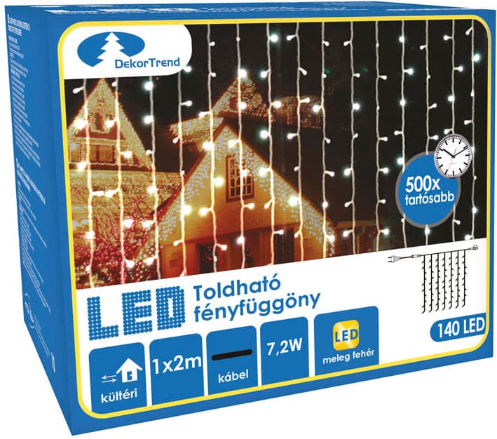 Hladno Bela LED Svetleća Zavesa Za Spoljnu ili Unutrašnju Upotrebu 1x2 m
