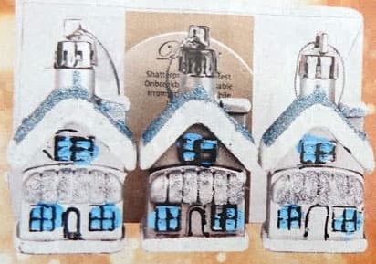 Ukras Za Jelku Kućica 7 cm - 3 Komada