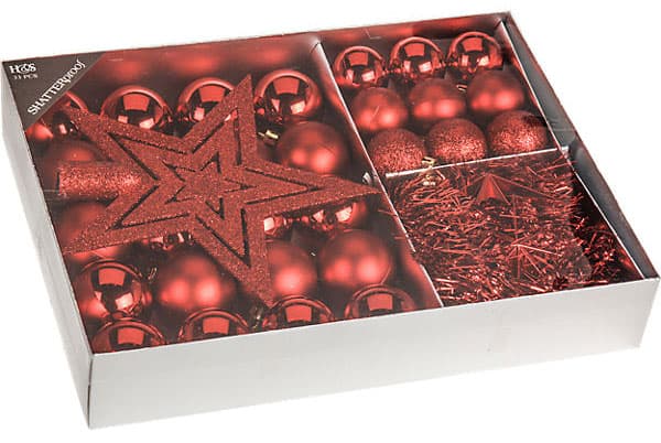 Komplet Ukrasa Za Jelku - Red