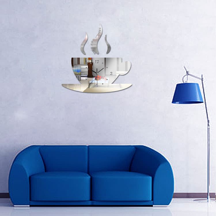 Zidni Akrilni Sat Time For Coffee Silver T5437S