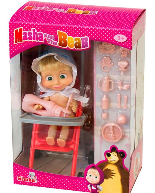 Simba Maša i Medved Maša u hranilici SB1957