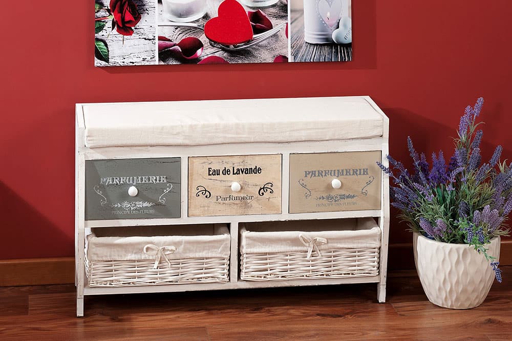 Shabby Chic Klupa - Komoda Jolly Casa 80 x 26 x 48 cm