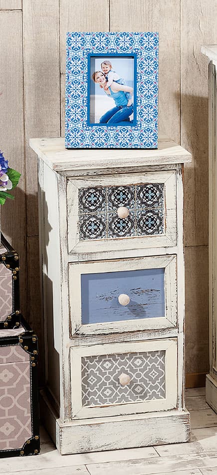 Drvena Shabby Chic Komoda 29 x 25 x 62 cm