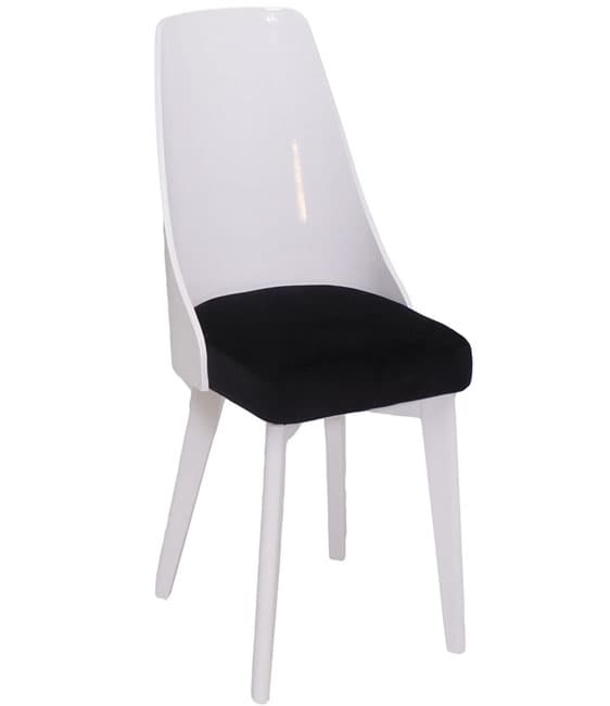 Trpezarijska stolica Liza 2 belo crna 986-562