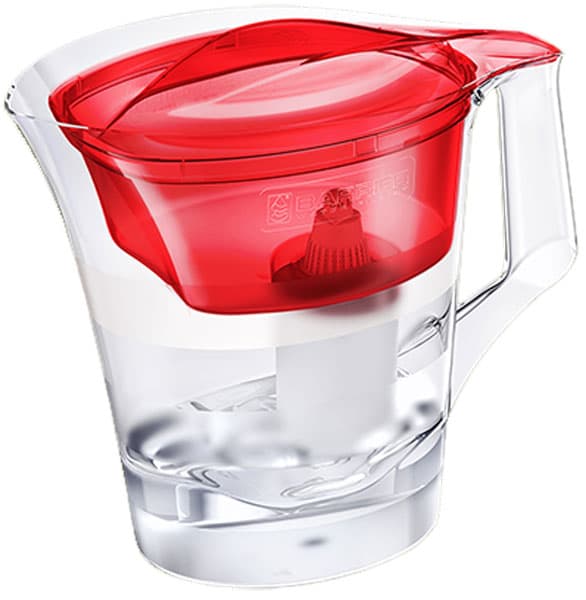 Bokal sa filterom za prečišćavanje vode Barrier Twist crvena