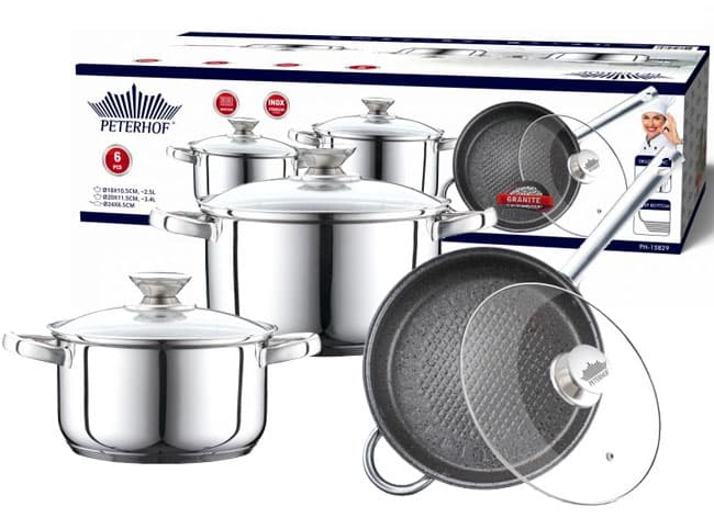 Set posuda za kuvanje Tiganj i dva lonca Peterhof PH-15829