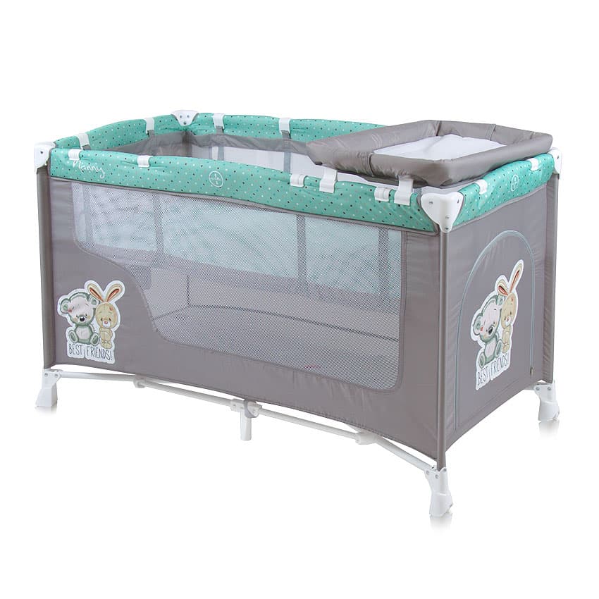 Lorelli Krevetac Nanny sa 2 nivoa Grey Green Best Friends 10080191704
