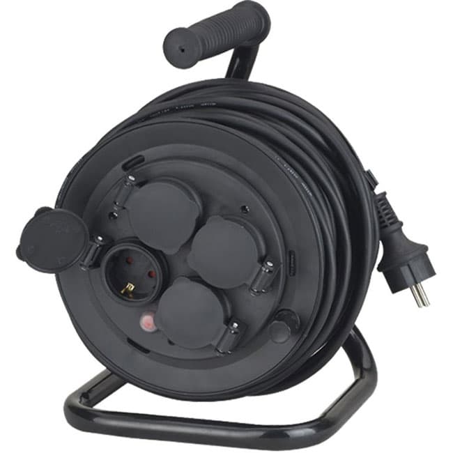 Produžni gumirani kabl na motalici sa šuko utičnicama 50m Elit EL6901