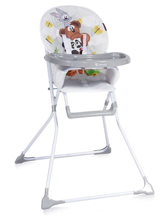 Bebi stolica za hranjenje Lorelli Bobo Grey Pyramid Animals 10100271720