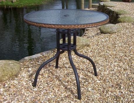 Sto za baštu Fidel 80cm x 70 cm sa wicker bordurom