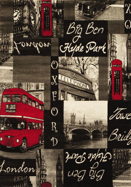 Tepih Ekol Popart P 008 Red Anthracite 120x170 cm