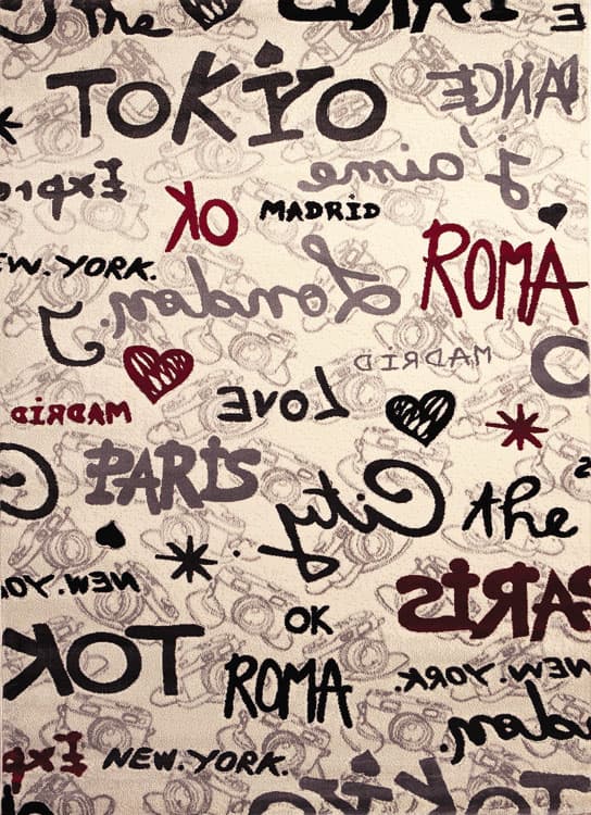 Tepih Ekol Popart P 015 Anthracite White 120x170 cm