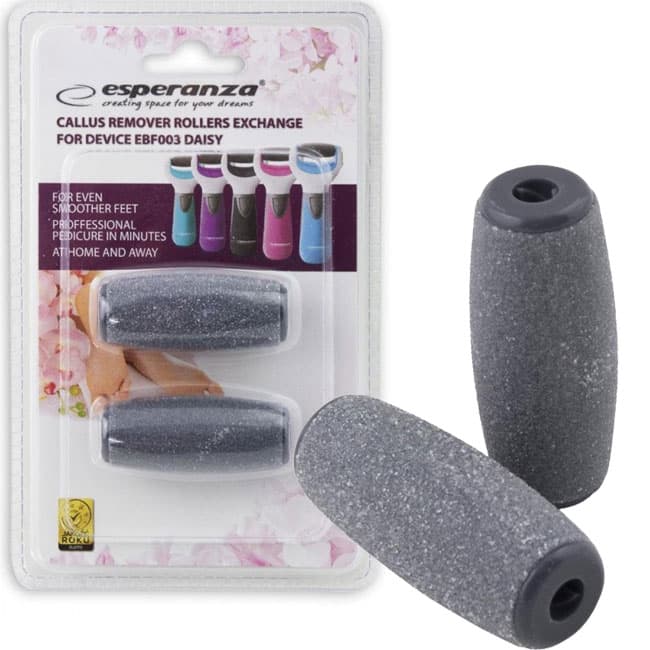Dve rezervne glave za električnu turpiju za pete Esperanza Daisy EBF003SP