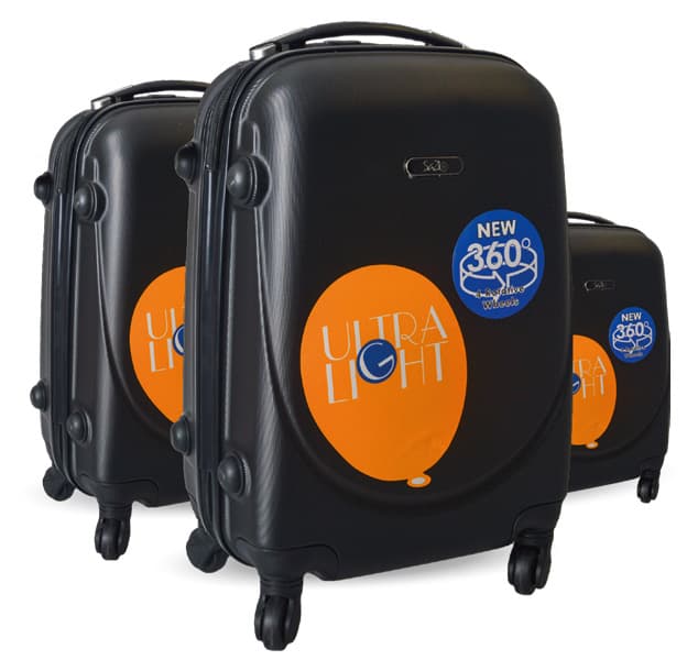 3 Tvrda Kofera Za Putovanja Sazio Monaco Black