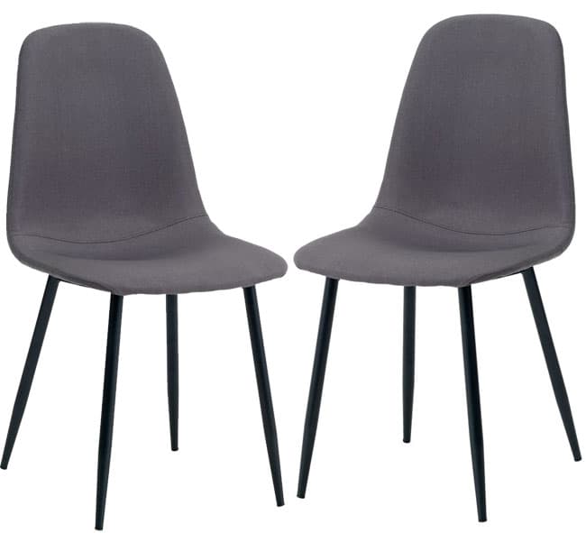 Dve trpezarijske stolice Nostro crno siva