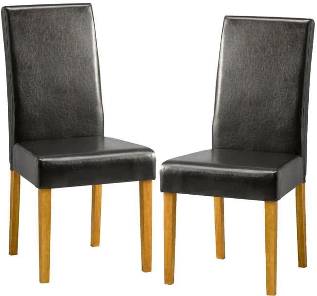 Dve trpezarijske stolice Floria braon veštačka koža