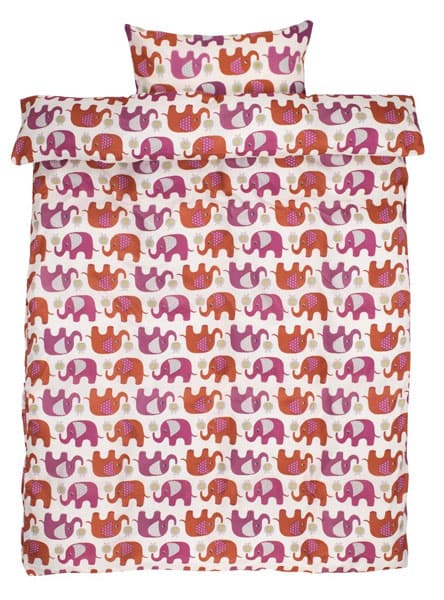Dečija posteljina Elephant mikro crvena