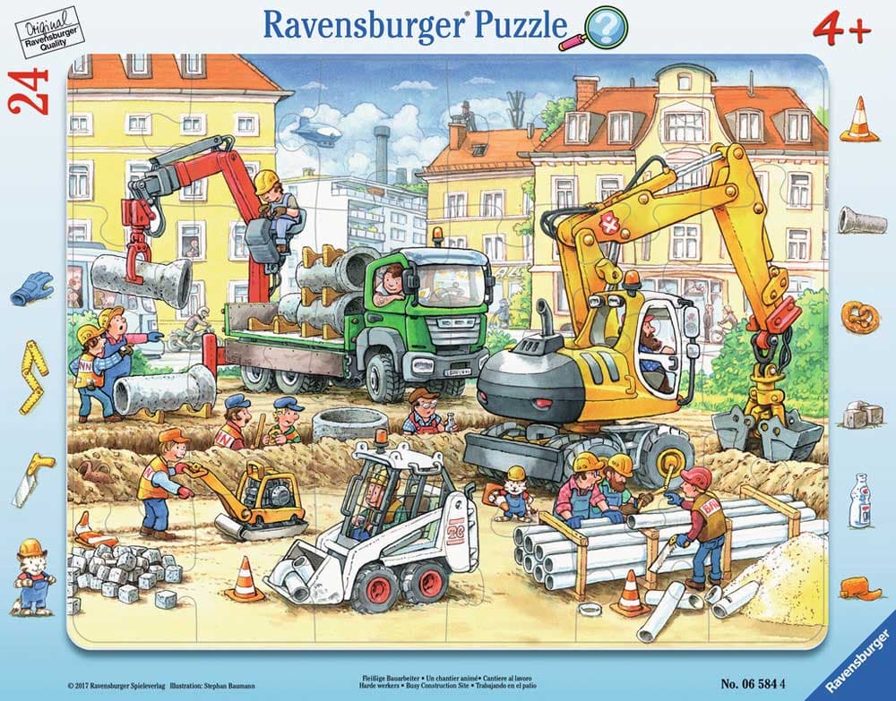 Ravensburger puzzle 24 dela - Vredni gradjevinari 06584
