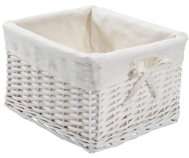 Korpa od vrbovog pruća bela