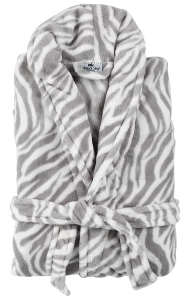 Bade Mantil Zebra L/XL Siva Kronborg