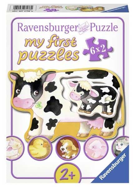 Ravensburger puzzle 12 delova - 6 u 1, Životinje 07176
